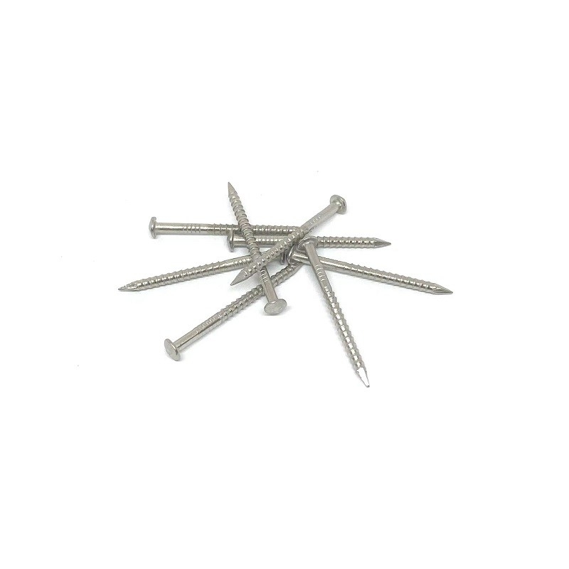 30X2.0MM Rose Head Annular Ring Shank Nails Stainless Steel 316