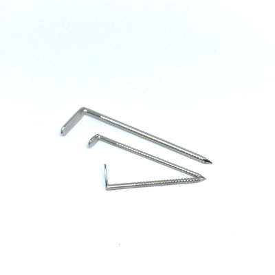 Clavos de acero inoxidables de la cabeza de ángulo recto con Ring Shank anular